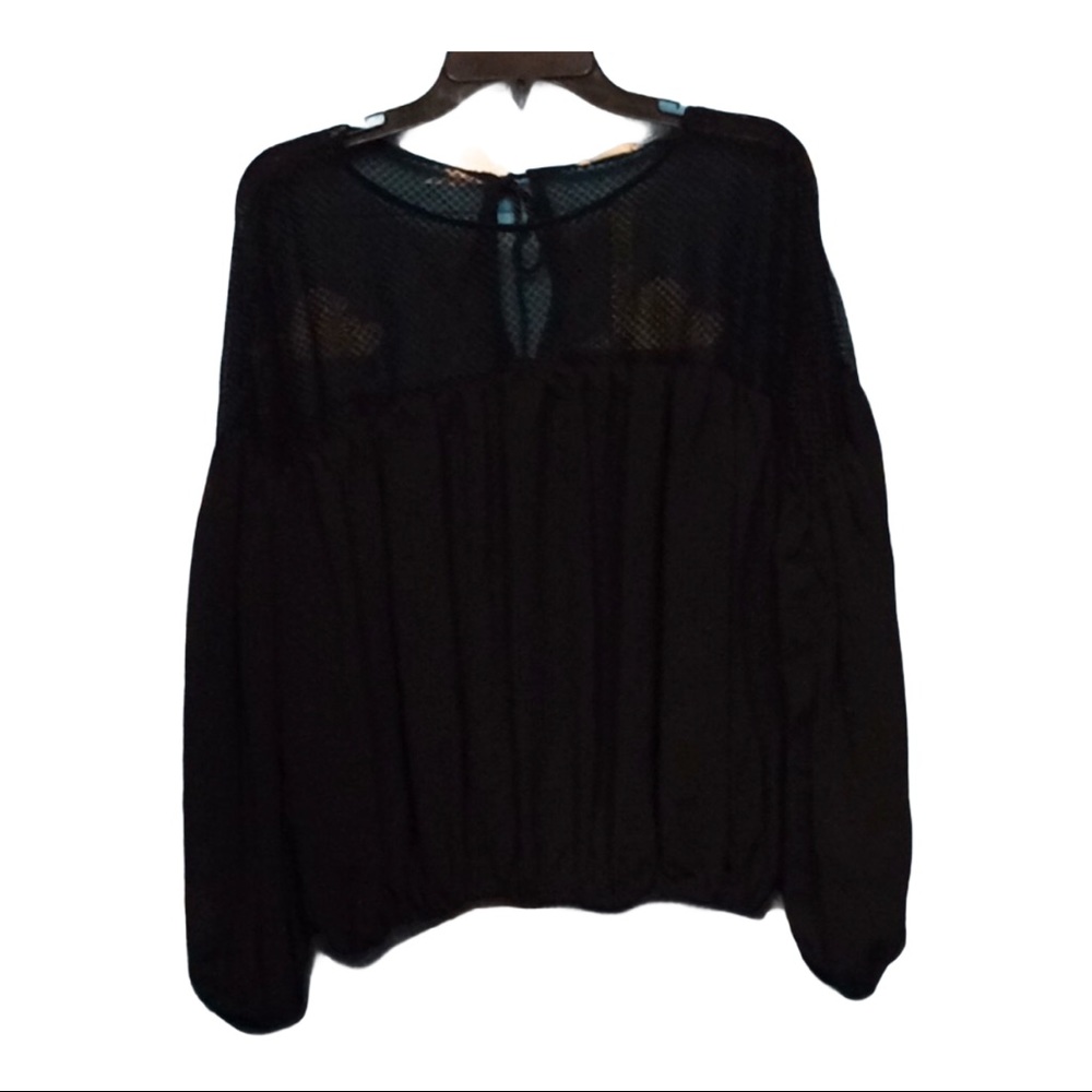🌞 SanJoy sheer &‎ lace peasant blouse